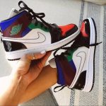 AIR JORDAN 1 Mid SE WHITE MULTI COLOR – תמונה 2
