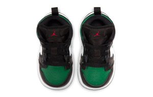 Air Jordan 1 Mid Kids Black Pine Green – תמונה 3