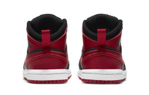 ⁦Air Jordan 1 Mid Kids Banned Black Red⁩ – תמונה ⁦3⁩