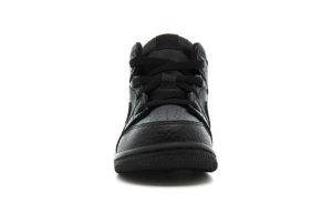 ⁦Air Jordan 1 Mid Kids Triple Black⁩ – תמונה ⁦4⁩