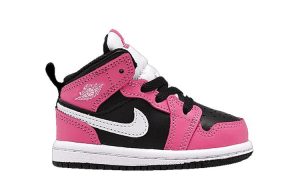 Air Jordan 1 Mid Kids Pink Black – תמונה 2