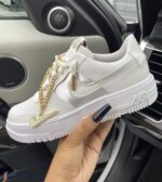 NIKE AIR FORCE 1 PIXEL Gold CHAIN – תמונה 2