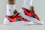 Nike Blazer Low Sacai Kaws Team Red – תמונה 2