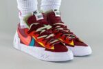 Nike Blazer Low Sacai Kaws Team Red – תמונה 3