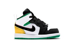 ⁦Air Jordan 1 Mid Kids White Red BQ6933-101⁩ – תמונה ⁦2⁩