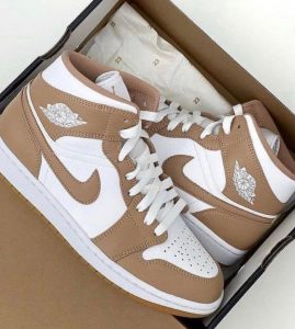 AIR JORDAN 1 Mid TAN GUM – תמונה 4