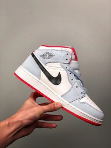 Air Jordan 1 Mid Half Blue Polka Dot Swoosh – תמונה 4