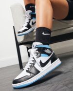 ⁦Nike Air Jordan 1 Mid Royal Black And Blue⁩ – תמונה ⁦5⁩