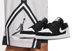 Air Jordan 1 Low Black White Diamond – תמונה 4