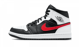 AIR JORDAN 1 Mid BLACK CHILE RED WHITE