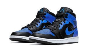 ⁦AIR JORDAN 1 Mid HYPER ROYAL TUMBLED LEATHER⁩ – תמונה ⁦3⁩