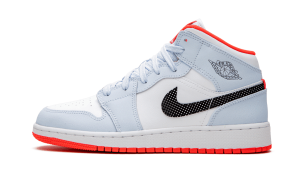 Air Jordan 1 Mid Half Blue Polka Dot Swoosh