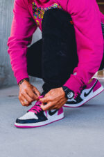 Air Jordan 1 Low Black Active Fuchsia – תמונה 5