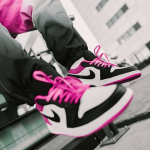 Air Jordan 1 Low Black Active Fuchsia – תמונה 2