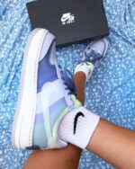 NIKE AIR FORCE 1 Shadow GHOST WORLD INDIGO – תמונה 3