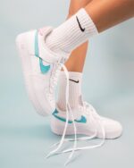 Nike Air Force 1 Low Lxx White Pink Aqua – תמונה 5