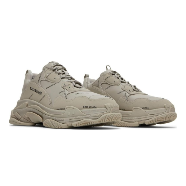 Balenciaga Triple S Sneaker Allover Logo Beige
