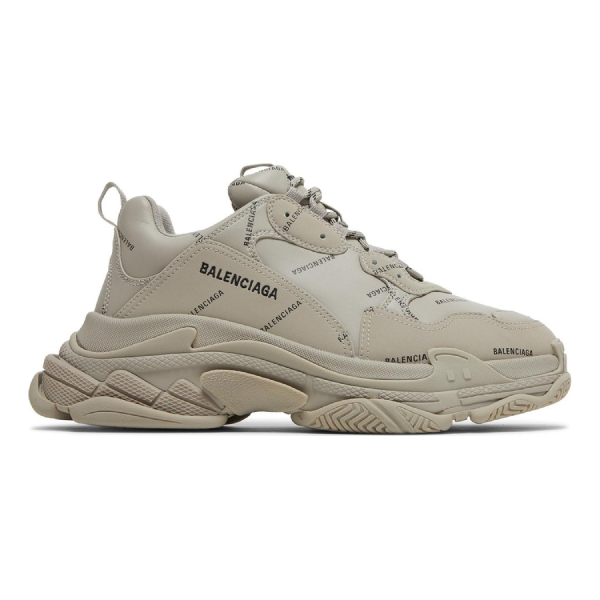 Balenciaga Triple S Sneaker Allover Logo Beige