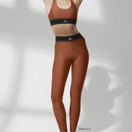 סט אימון אלו יוגה טייץ וטופ צבע אדום Alo Yoga Red Set