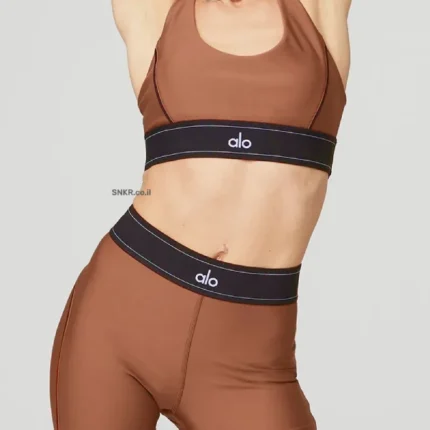 סט אימון אלו יוגה טייץ וטופ צבע אדום Alo Yoga Red Set