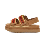 מגפי האג | UGG Goldenstar Heritage Braid Olive Chestnut