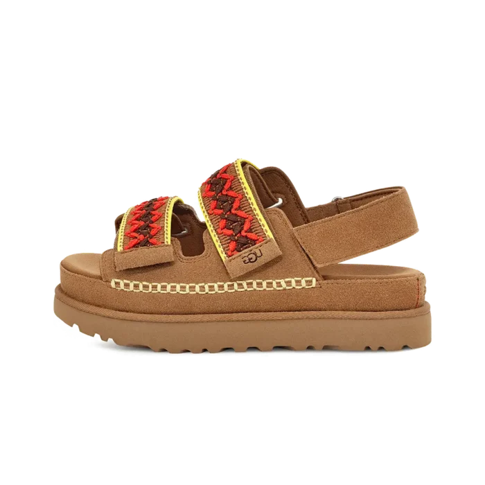 מגפי האג | UGG Goldenstar Heritage Braid Olive Chestnut