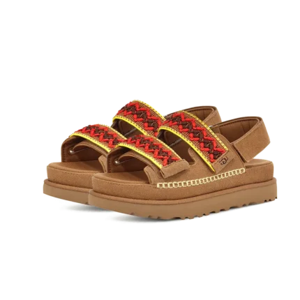 מגפי האג | UGG Goldenstar Heritage Braid Olive Chestnut