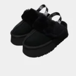 מגפי האג - UGG fur-lined flatform mules