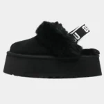 מגפי האג - UGG fur-lined flatform mules