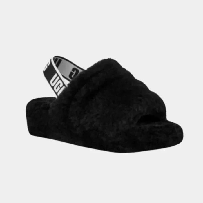 מגפי האג | UGG Fluff Yeah Flatform Slippers Black