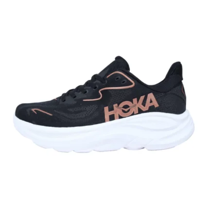 נעלי ריצה הוקה קליפטון 10 בצבע שחור חום - Hoka Clifton 10 Black-Rose Gold