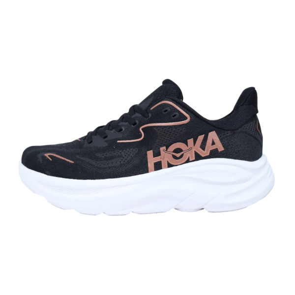 נעלי ריצה הוקה קליפטון 10 בצבע שחור חום - Hoka Clifton 10 Black-Rose Gold