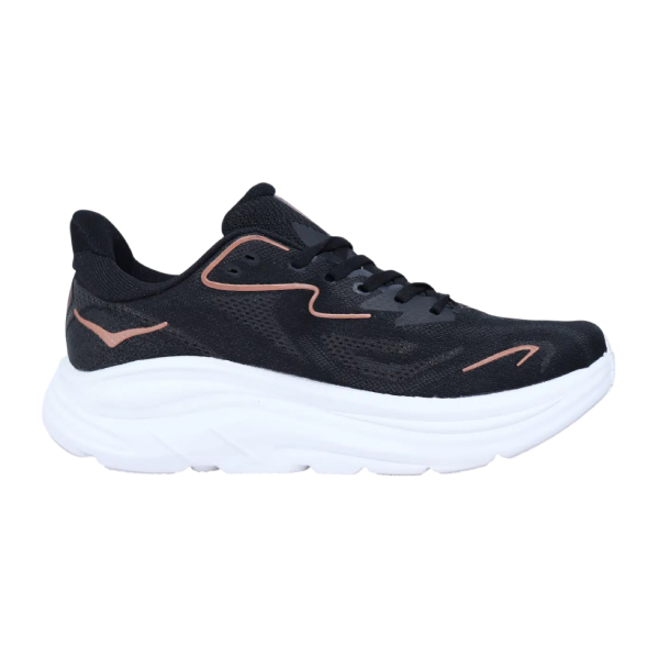 נעלי ריצה הוקה קליפטון 10 בצבע שחור חום - Hoka Clifton 10 Black-Rose Gold